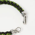 The Hale - Men's Braided Leather Bracelet, Silver Shackle Clasp