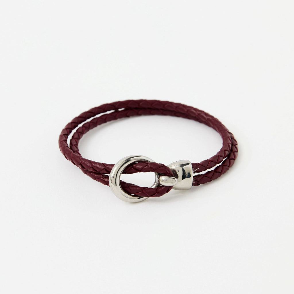 The Merle bracelet in Crimson Red, second flat lay view