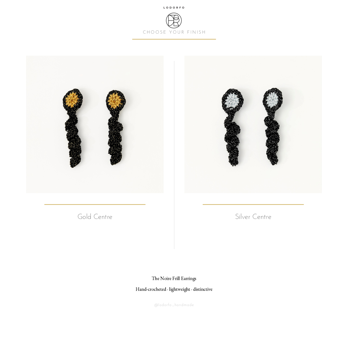 The Noire | Sculptural Drop Earrings