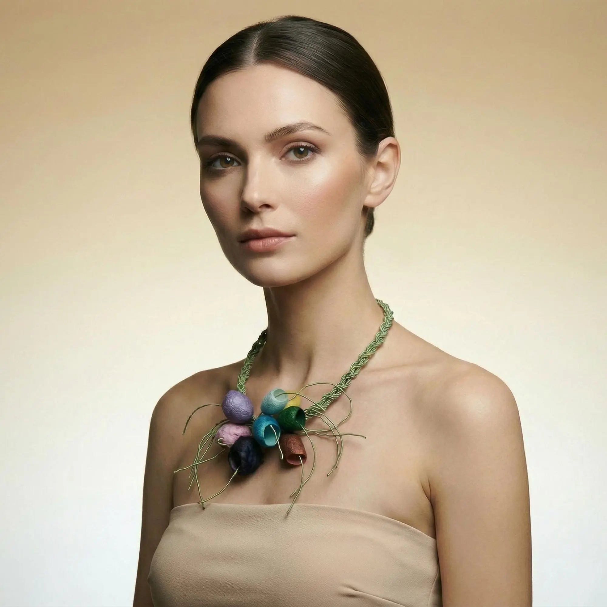 The Luma Cocoon Necklace — Multicolour Silk - Lodorfo