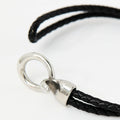 Double Wrap Braided Leather Bracelet with Silver Clasp - Available in 4 colors Lodorfo
