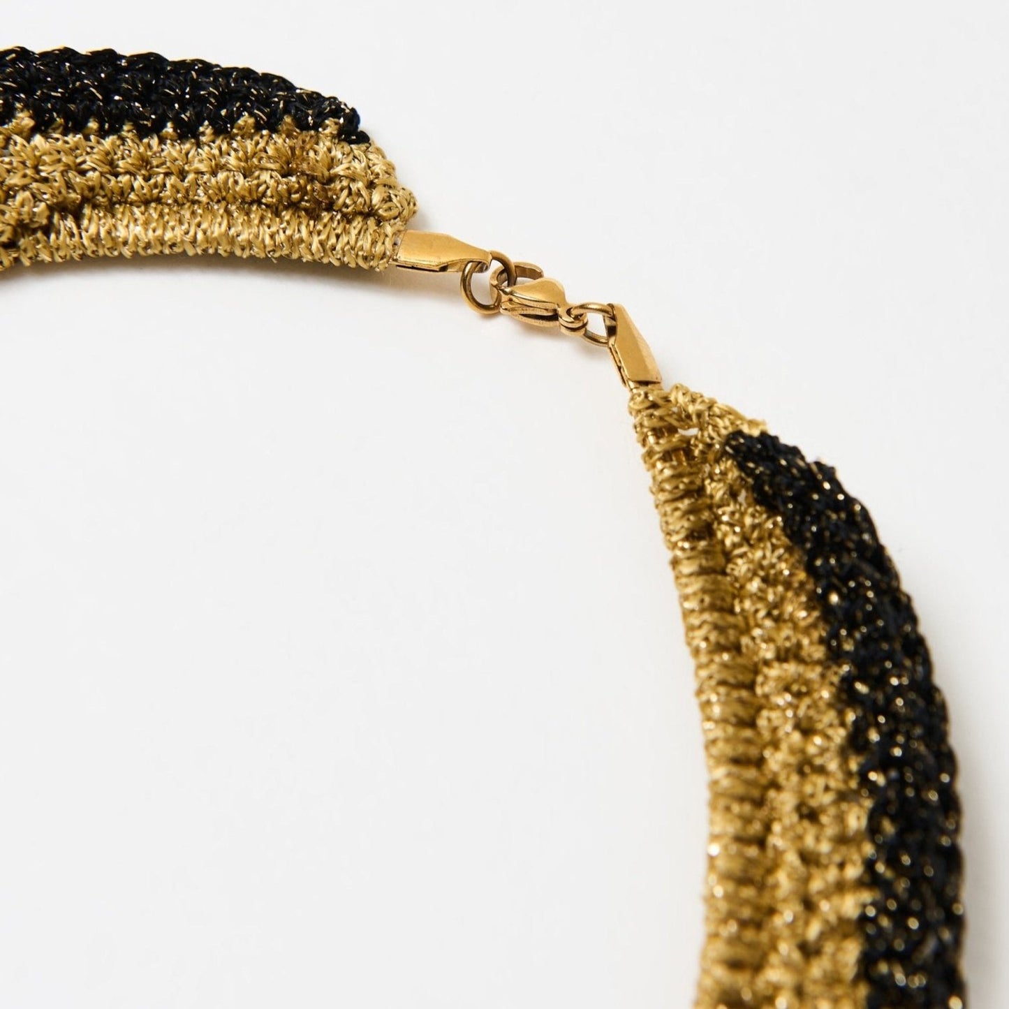 Frilled Black and gold necklace, as seen in Vogue| Lodorfo - Lodorfo