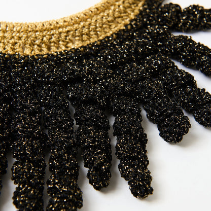 Frilled Black and gold necklace, as seen in Vogue| Lodorfo - Lodorfo