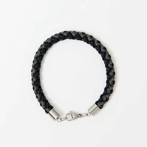 The Arden Braided Leather Bracelet — Grey or Brown - Lodorfo