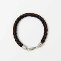 The Arden Braided Leather Bracelet — Grey or Brown - Lodorfo