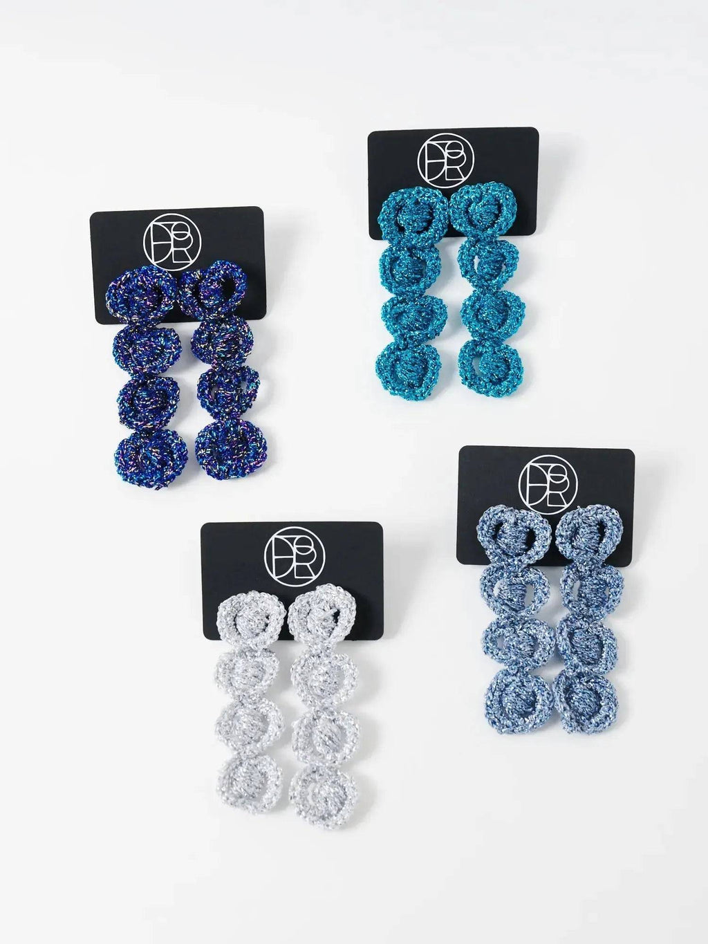The Arlo sculptural loop earrings, selection of colours available — Lodorfo