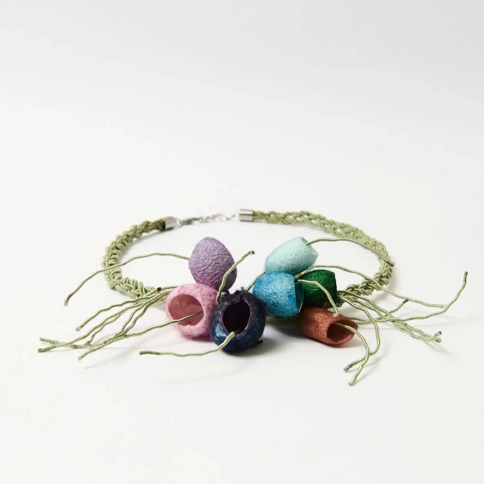 The Luma Cocoon Necklace — Multicolour Silk - Lodorfo
