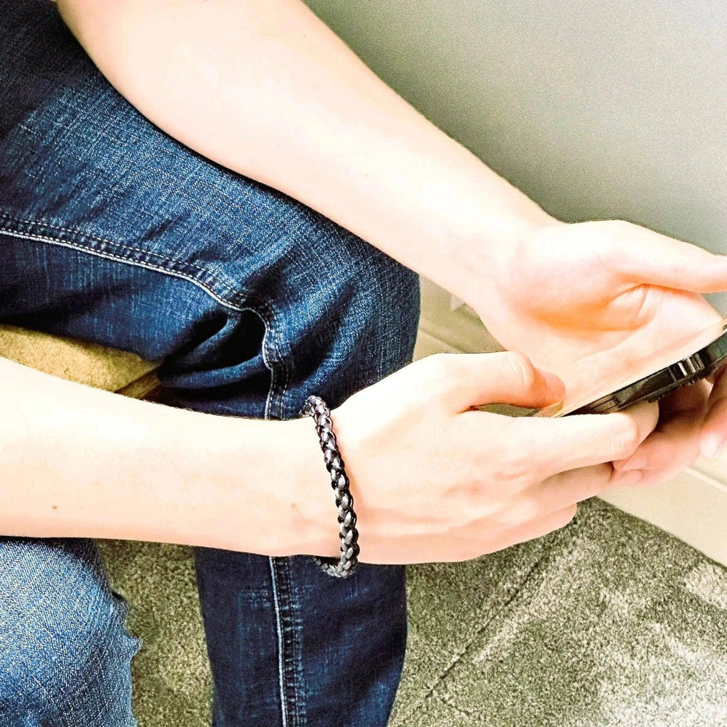 The Marlowe Braided Leather Bracelet — Black or Brown Leather - Lodorfo