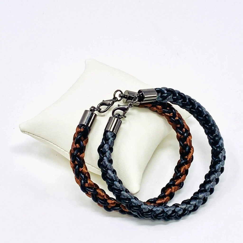 The Marlowe Braided Leather Bracelet — Black or Brown Leather - Lodorfo