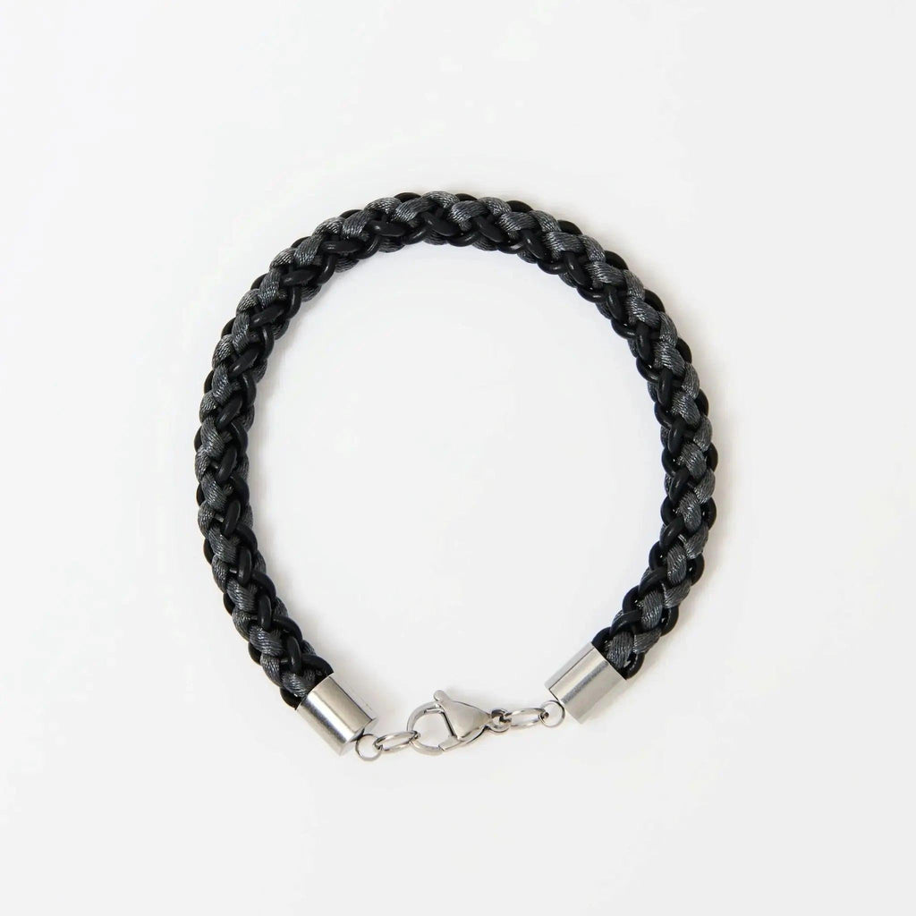 The Marlowe Braided Leather Bracelet — Grey or Brown - Lodorfo