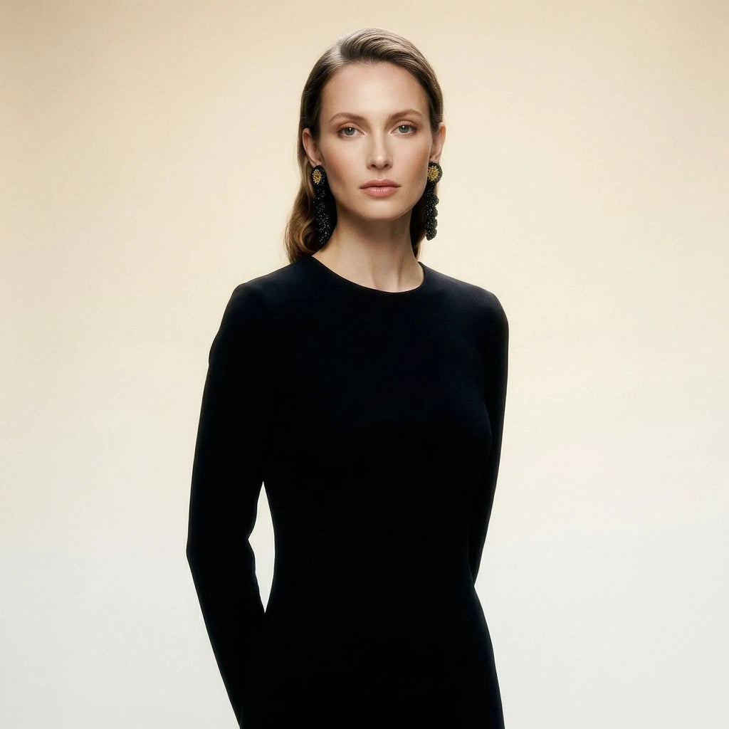 The Noire Sculptural Earrings - Lodorfo