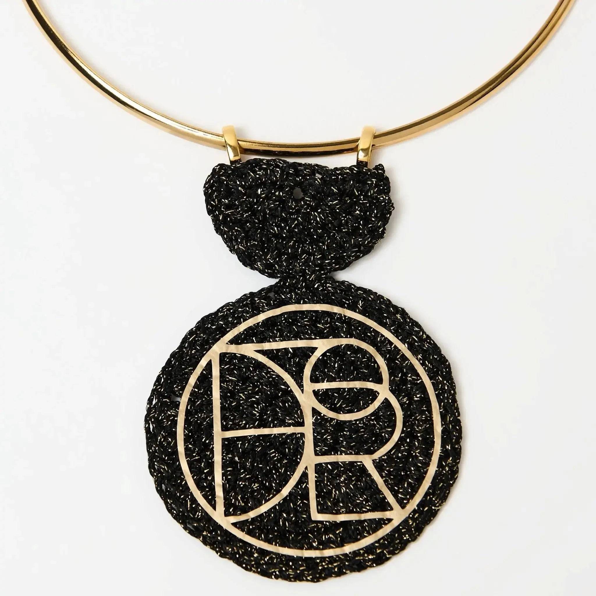 The Orion Geometric Pendant Necklace — Black & Gold - Lodorfo