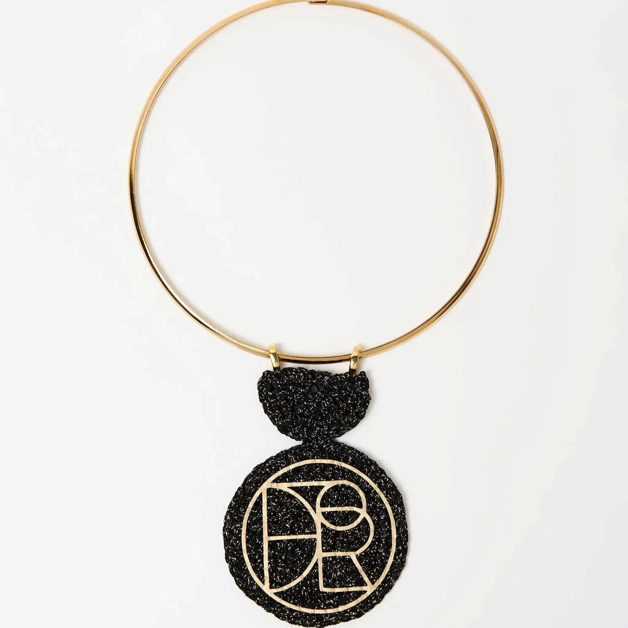 The Orion Geometric Pendant Necklace — Black & Gold - Lodorfo