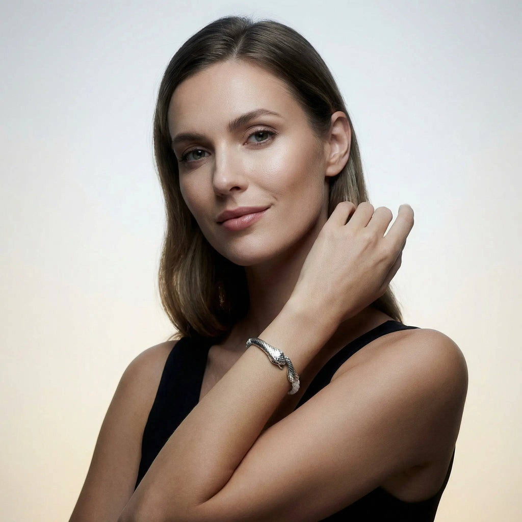The Serin Leather Bracelet — Silver Clasp - Lodorfo