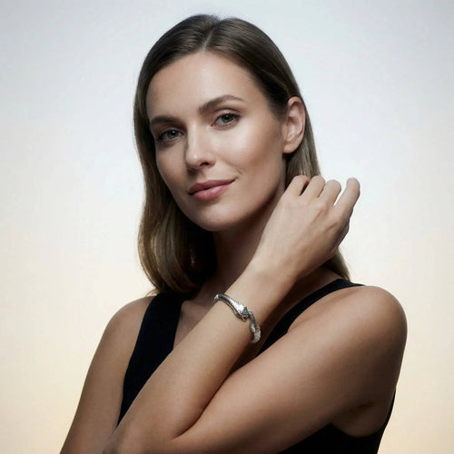 The Serin Leather Bracelet - Silver Clasp - Lodorfo