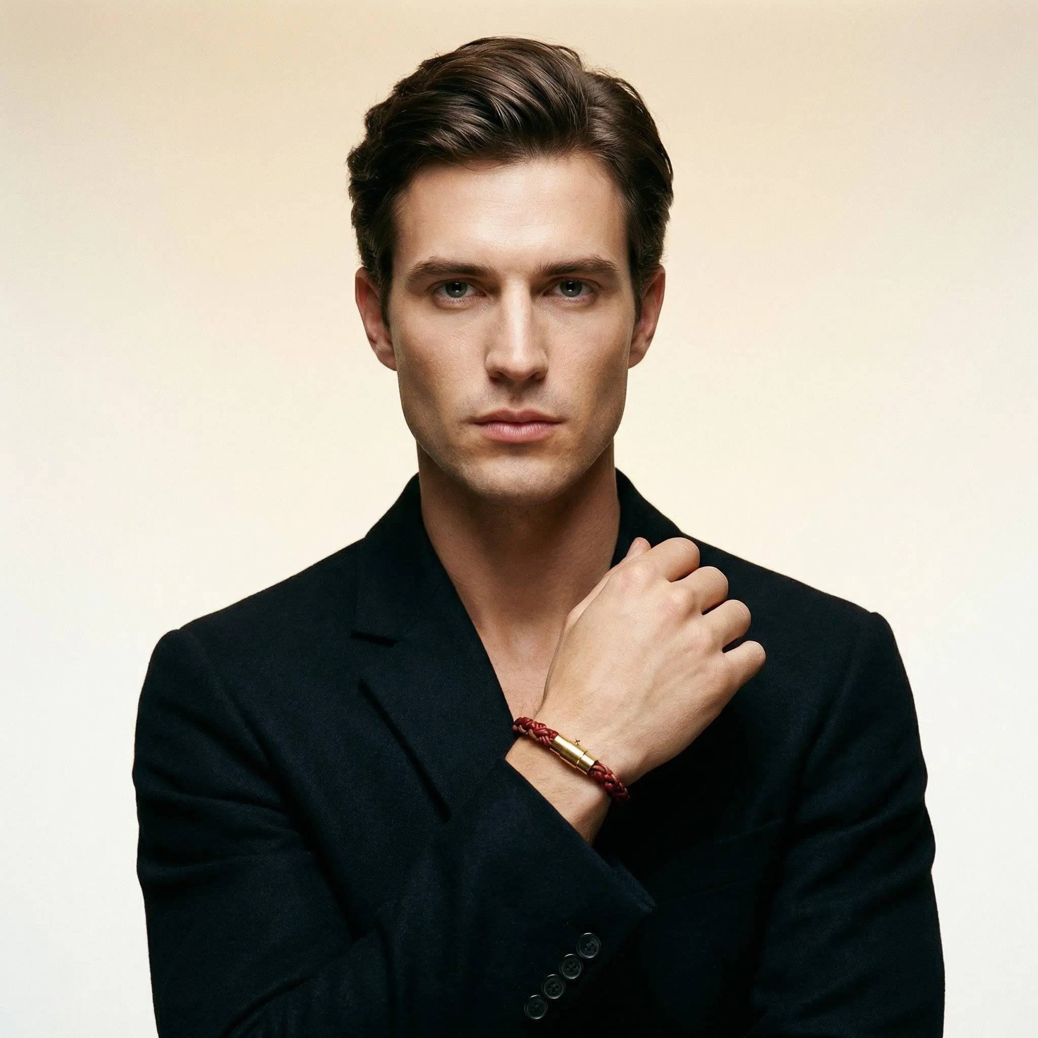 The Vale Braided Leather Bracelet — Tan Leather - Lodorfo